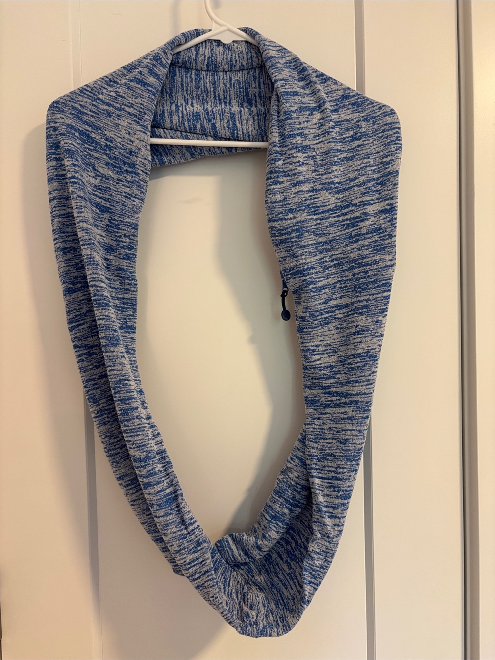 Blue Heathered Knit Infinity Scarf